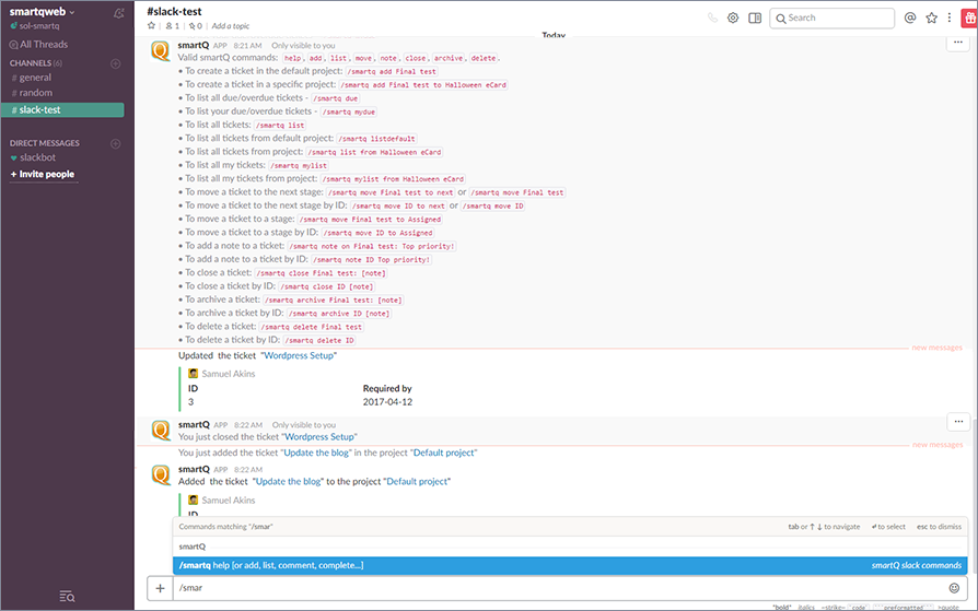 Integration for Slack